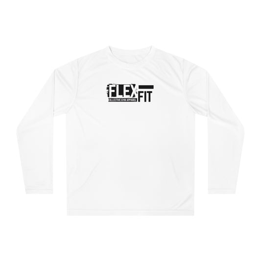 FLEXFIT WHITE Unisex Performance Long Sleeve Shirt - Ideal for Fitness & Active Lifestyle